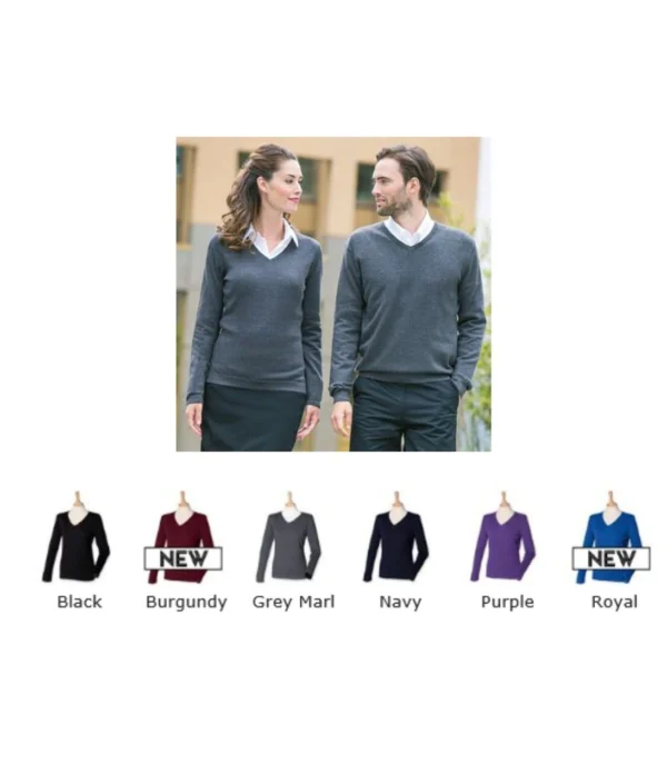 Henbury H721 Ladies Lightweight Vee Neck Jumper